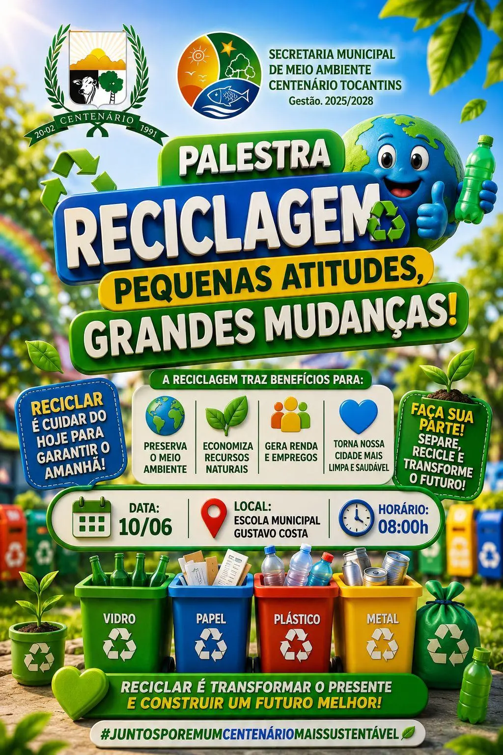 CONVITE ESPECIAL – PALESTRA SOBRE RECICLAGEM