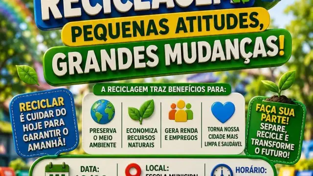 CONVITE ESPECIAL – PALESTRA SOBRE RECICLAGEM